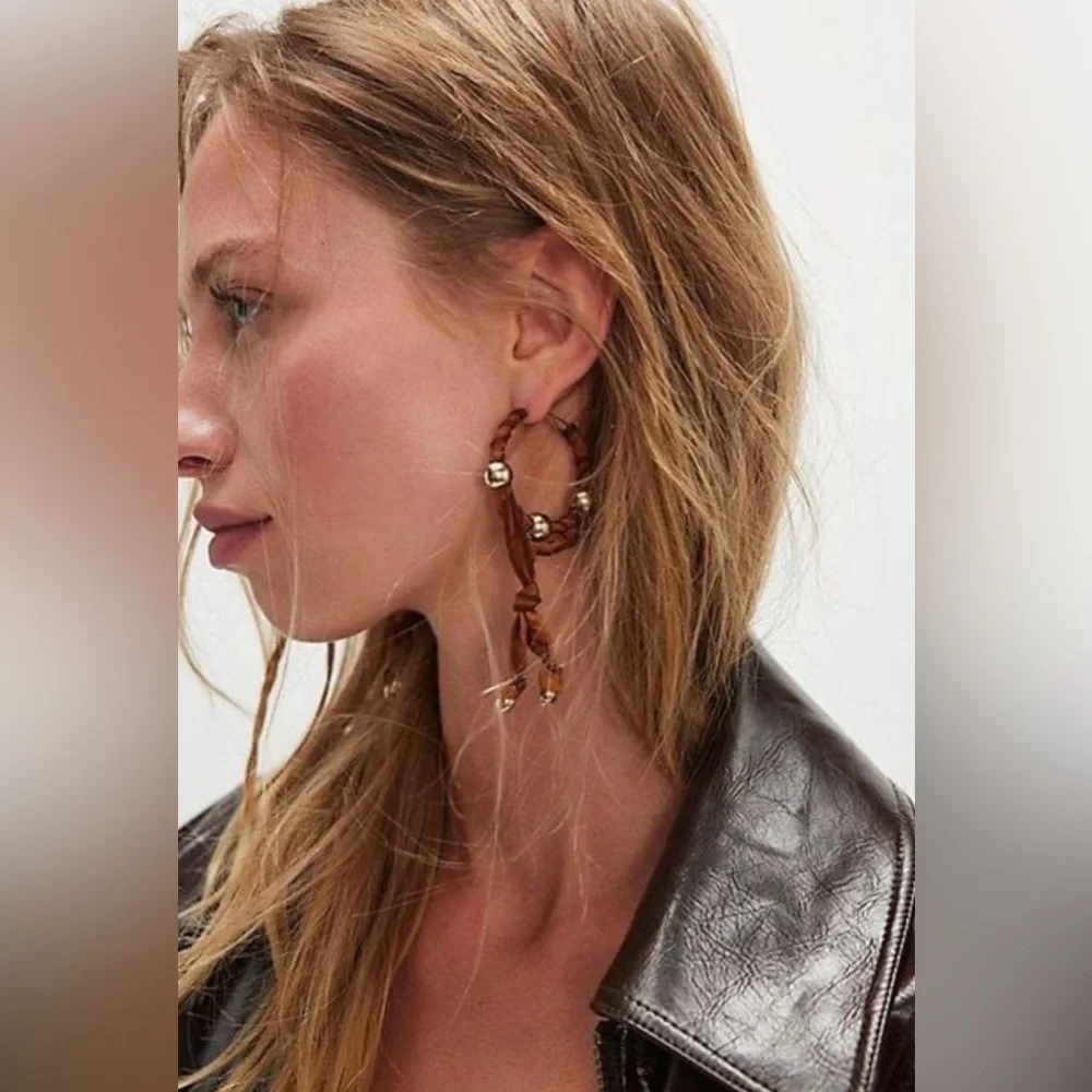 NWT Free People Lingering Love Hoops
